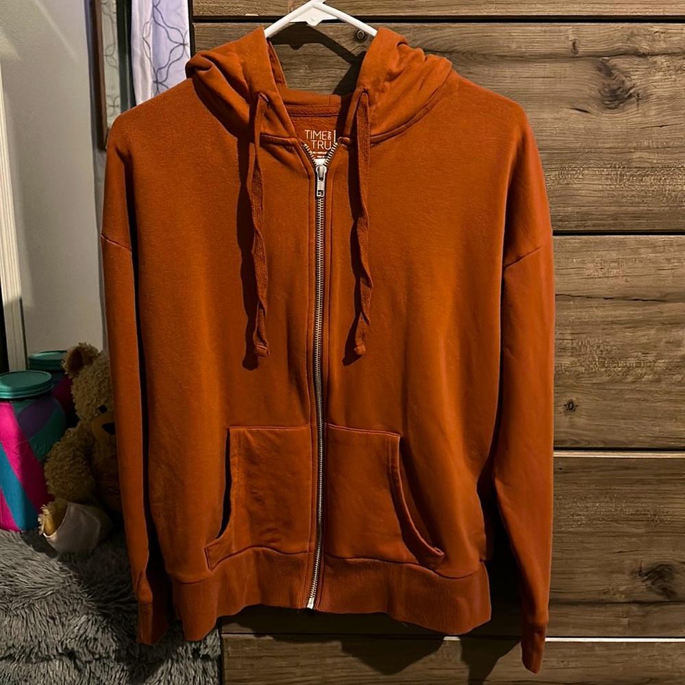 Brown zip up hoodie